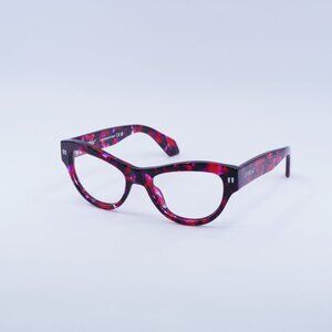 🕶️ New Off-White OERJ076 STYLE 76 2900 Eyeglasses - Havana Red/Purple Frame